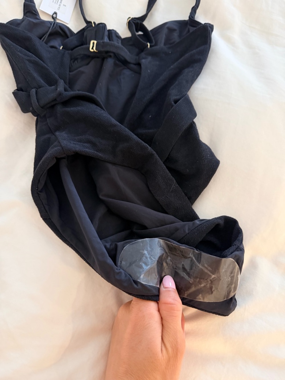 WeWoreWhat Black Underwire One-Piece - Picture 3 of 4